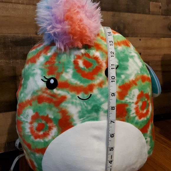 Squishmallows Winifred the Tie-Dye Chameleon 14" Plush 2021 Kellytoy NWT Rare! - Picture 6 of 9